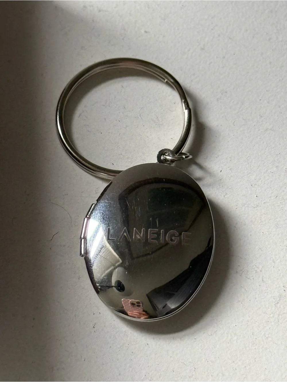 LANEIGE Silver Keychain with Jazzy Jam Lip Tint